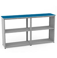 Balc�o expositor duplo 2000MM azul (BALEXDUP2)