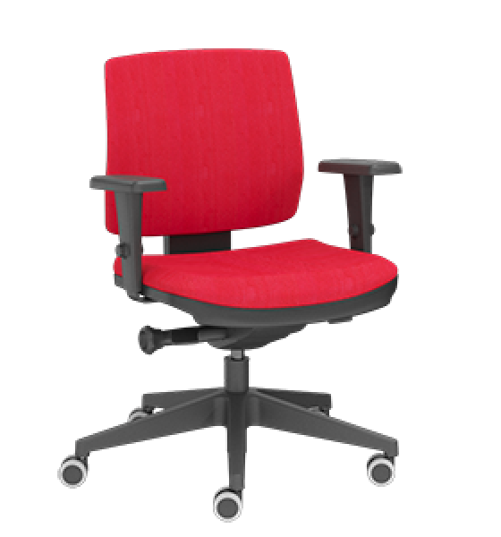 Cadeira executiva giratória com braço  e assento ajustável  