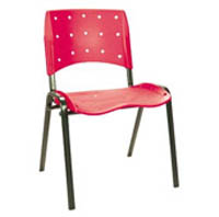 Cadeira pl�stica fixa empilhavel (07 BASE PRE)
